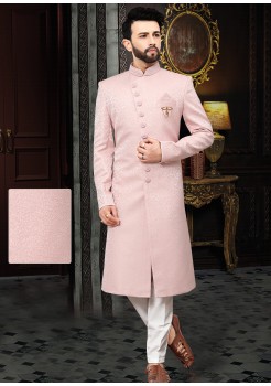 Stylish Baby Pink Indo Western Sherwani 